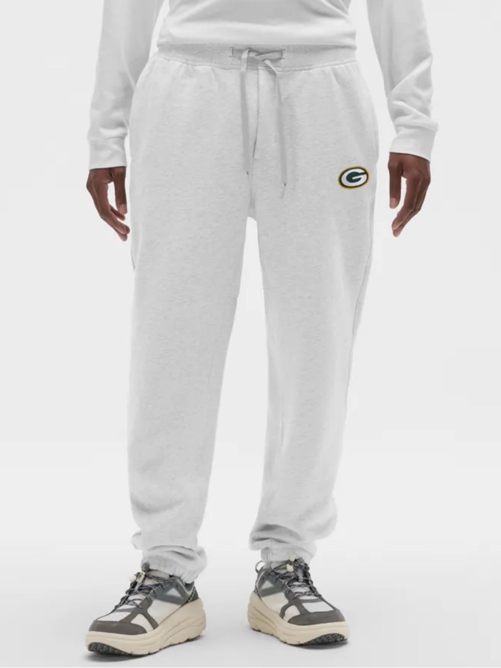 Lululemon Gray Men's Fleece Sweatpants with Drawstring. Green Bay Packers.